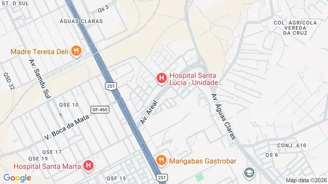 Mapa do bairro Areal, Brasilia - DF