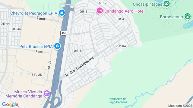 Mapa do bairro Candangolândia, Brasilia - DF