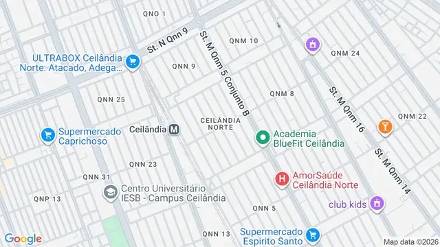 Mapa do bairro Ceilândia Norte, Brasilia - DF