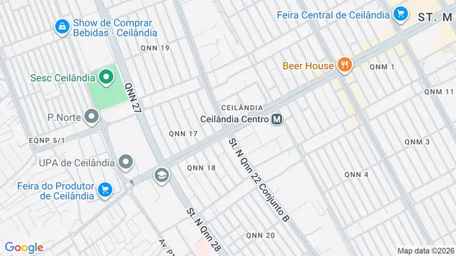 Mapa do bairro Ceilândia, Brasilia - DF