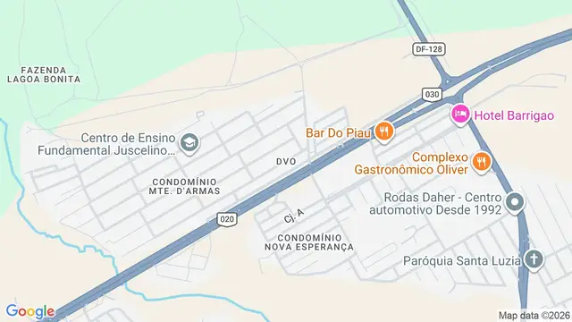 Mapa do bairro DVO, Brasilia - DF