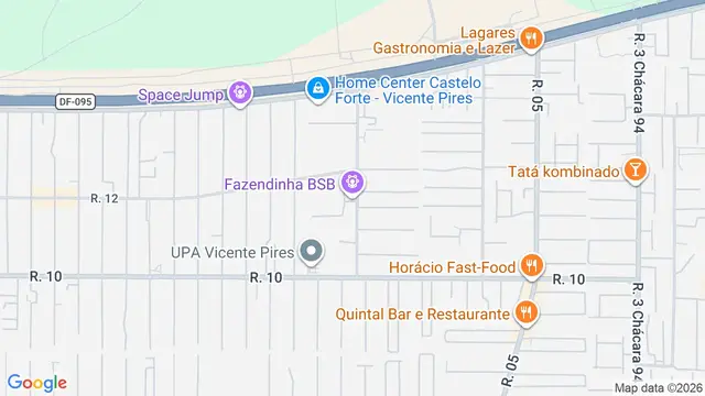 Mapa do bairro Fazendinha, Brasilia - DF