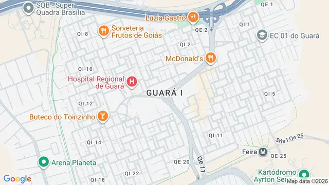 Mapa do bairro Guará I, Brasilia - DF
