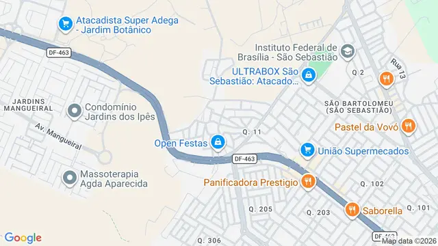 Mapa do bairro Morro Azul, Brasilia - DF