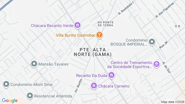 Mapa do bairro Ponte Alta Norte, Brasilia - DF