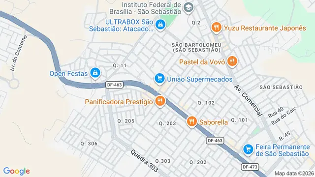 Mapa do bairro Residencial Oeste, Brasilia - DF