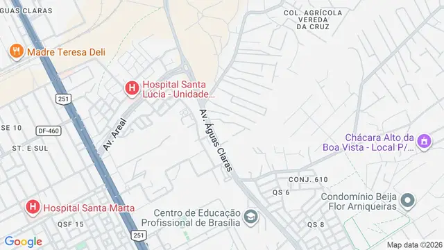 Mapa do bairro Residencial Vale dos Cristais, Brasilia - DF