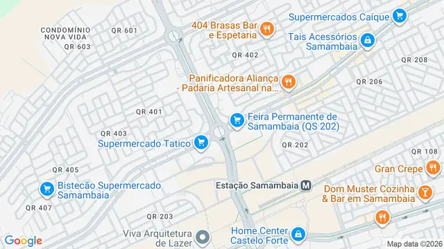 Mapa do bairro Samambaia, Brasilia - DF