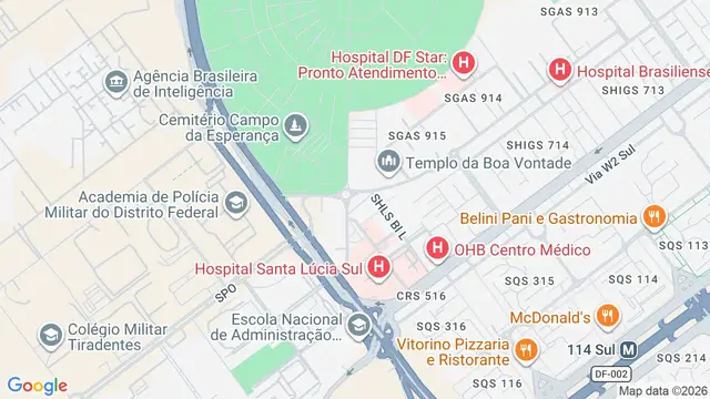 Mapa do bairro São Francisco, Brasilia - DF