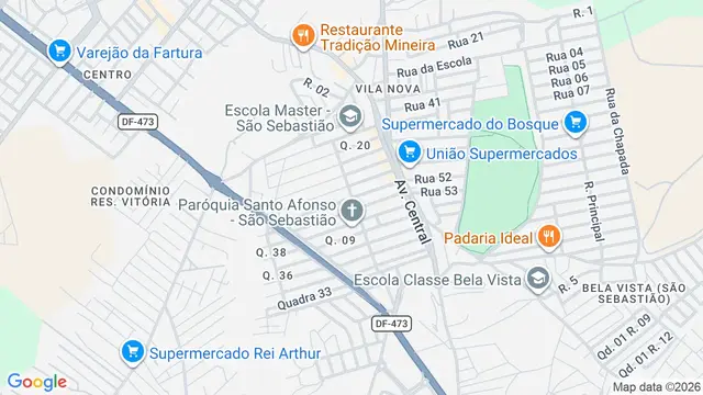 Mapa do bairro São José, Brasilia - DF