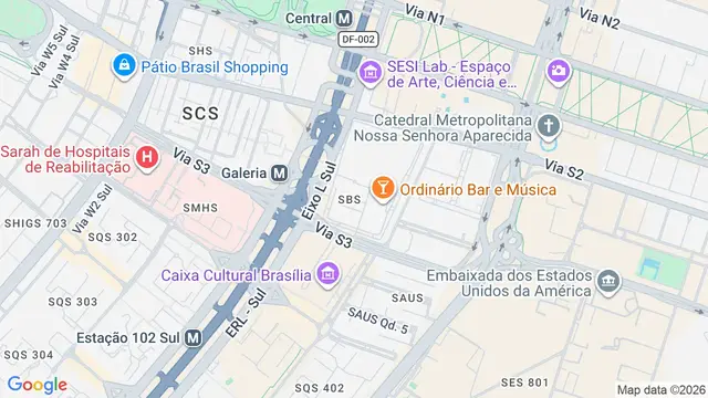 Mapa do bairro Setor Meireles, Brasilia - DF