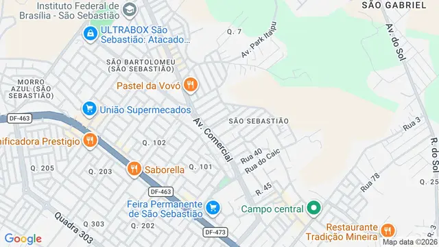 Mapa do bairro Setor Tradicional, Brasilia - DF