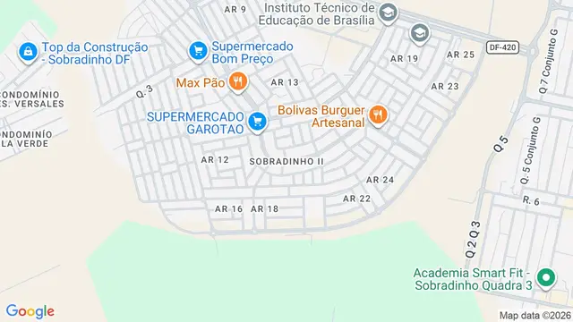 Mapa do bairro Sobradinho II, Brasilia - DF