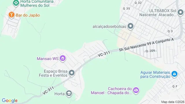 Mapa do bairro Sol Nascente/Pôr do Sol, Brasilia - DF