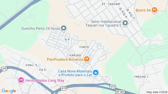 Mapa do bairro Torto, Brasilia - DF