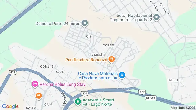 Mapa do bairro Varjão, Brasilia - DF