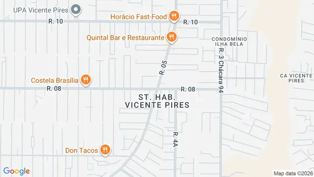 Mapa do bairro Vicente Pires, Brasilia - DF