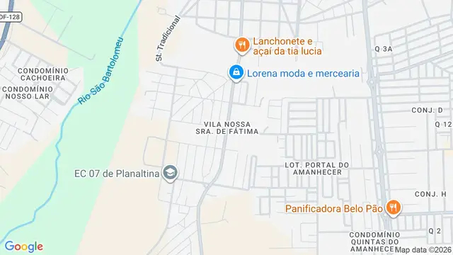 Mapa do bairro Vila Nossa Sra. de Fátima, Brasilia - DF