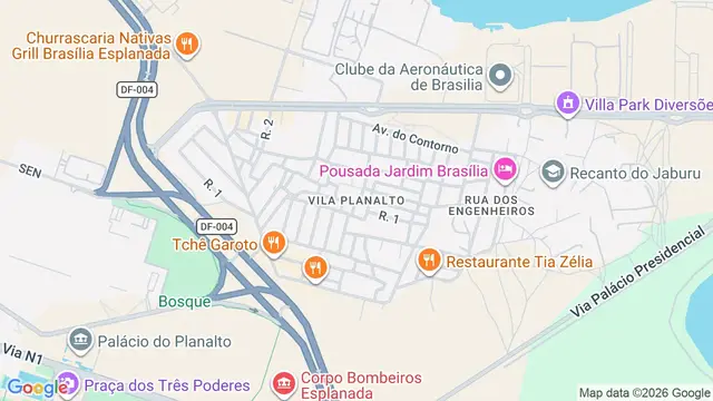 Mapa do bairro Vila Planalto, Brasilia - DF